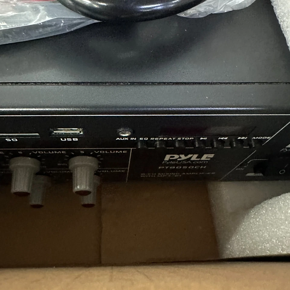 Pyle PT12050CH 12-Channel Wireless Bluetooth Amplifier-PARTS ONLY-NOT TURNING ON - Image 4 of 4