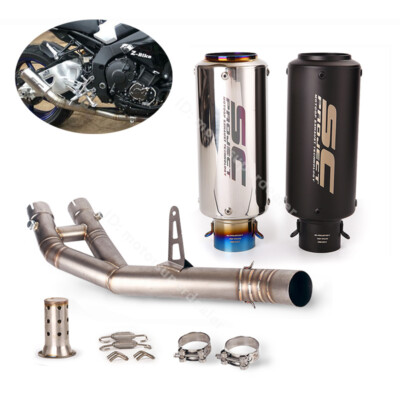 Slip for Yamaha YZF R1 2015-2022 MT-10 Black Muffler Exhaust Link Pipe System