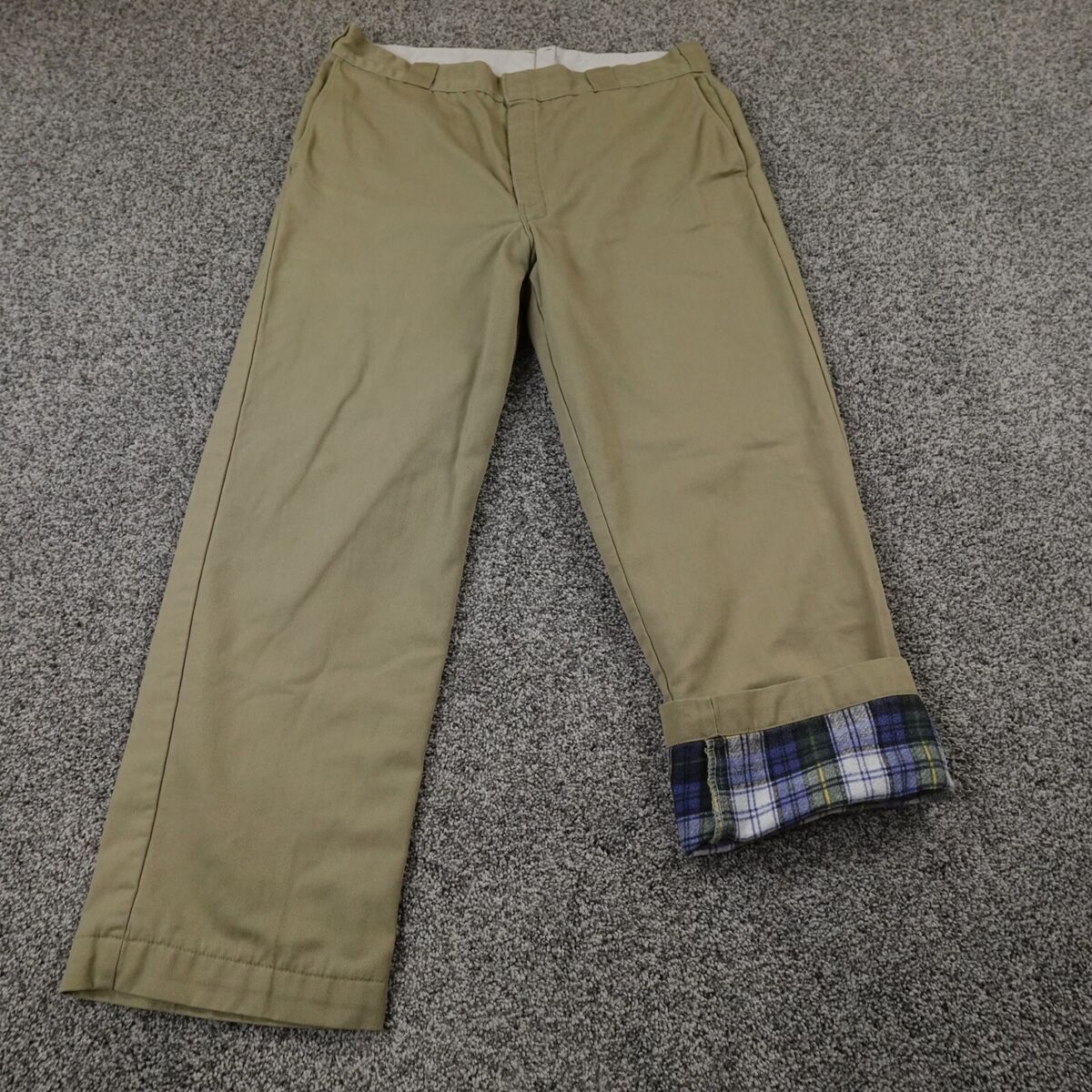 Dickies Pants Mens 36X29 Beige Chino Trouser Flannel Blanket Dickies Pants Mens 36X29 Beige Chino Trouser Flannel Blanket