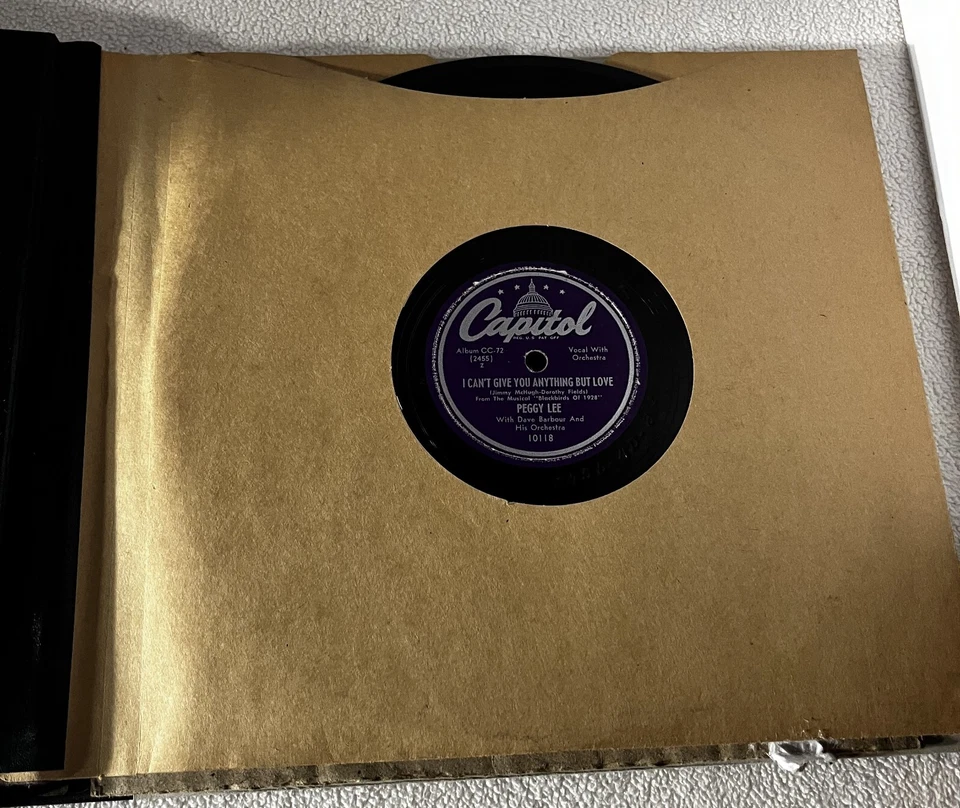 PEGGY LEE Rendezvous (3xShellac 10", 78 rpm LPs) Rare Capitol Records CC-72 1948 - Image 4 of 4