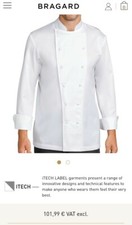 New Bragard Naval Men's Chef Jacket White Size 44