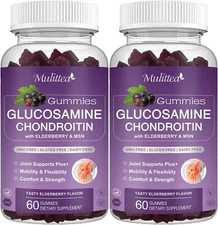 Glucosamine Chondroitin Gummies - Extra Strength Joint Support Supplement with M
