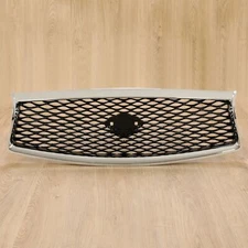 Chrome Front Bumper Upper Grille Mesh Style Fit Infiniti Q50 2014-2017