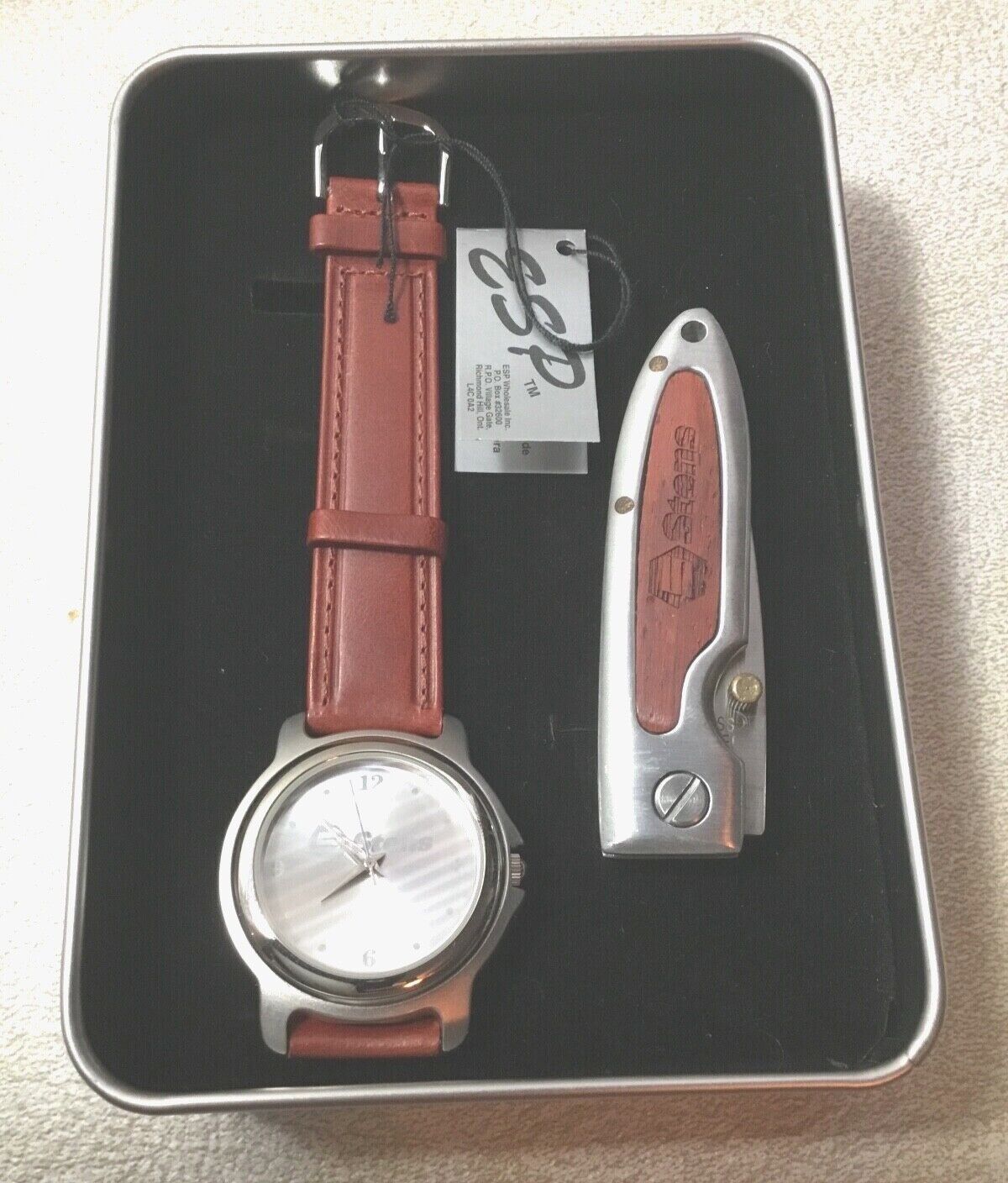 STENS watch and pocket knife set by ESP Bienne- NEW!