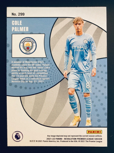 2021-22 Panini Revolution Premier League Cole Palmer refractor rookie RC - Picture 2 of 2