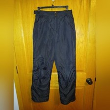 London Fog Ski Snow Winter Pants Kids Youth Boy Girl Size L14/16 Black Insulated