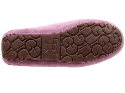 New NIB Ugg Suki Moccasin Slippers Suede Shearling Geode Lavender