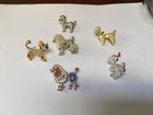 POODLE 6 BROOCHES VINTAGE MINT CONDITION 