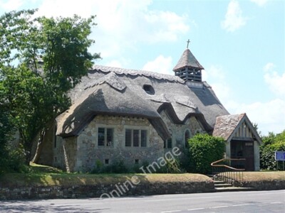 Foto 6x4 St. Agnes Kirche Afton\/SZ3486 Eine von nur 18 reetgedeckten Kirchen um 2009