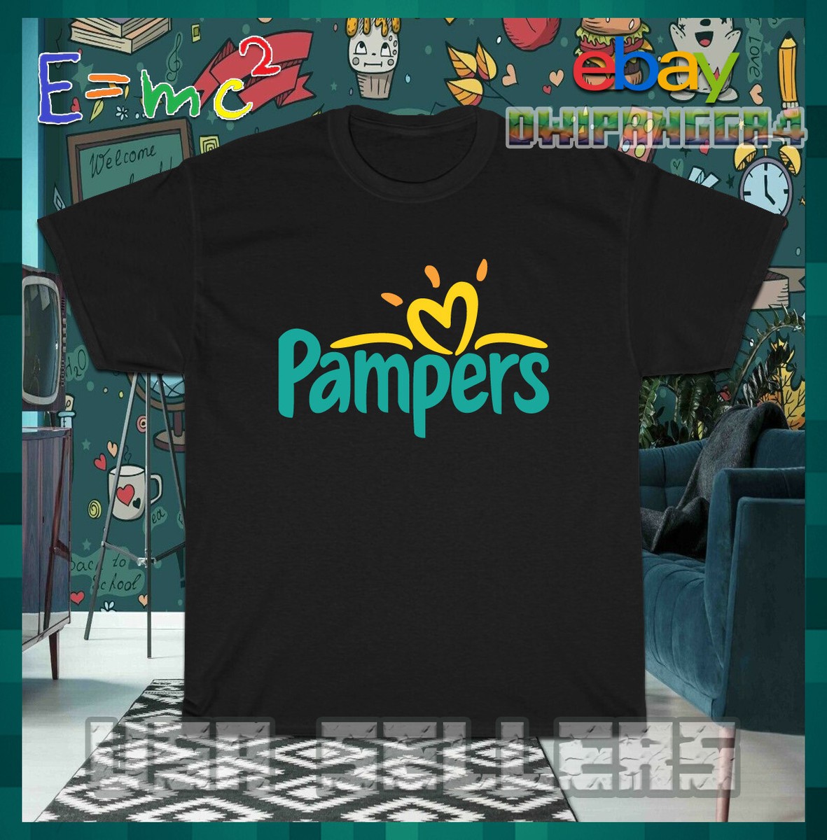 New Shirt Pampers Diapers Logo T-Shirt American Style Men Tee Shirt