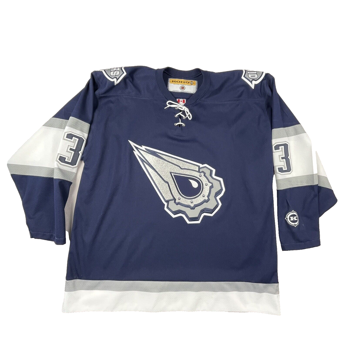 Koho Mens Hockey Jersey XL Blue Edmonton Oilers MIKE Custom Made