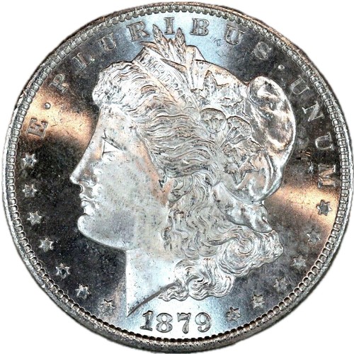 Brilliant GEM Uncirculated $1 1879-S Morgan US Silver Dollar 90% BU 
