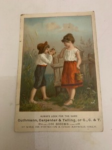 Antique c.1890's Guthmann Carpenter & Telling Shoes Victorian Trading Card