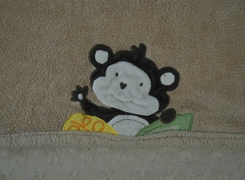 Messages from the Heart Monkey Baby Blanket Tan Brown by Sandra Magsamen Lovey