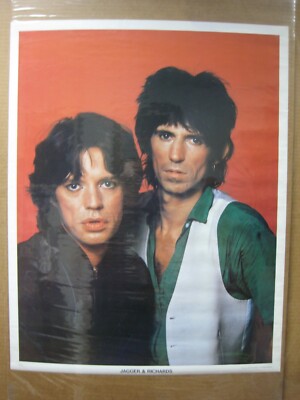 Vintage Poster Jagger & Richards The Rolling Stones English rock band Inv#6649