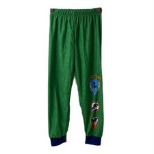 Jurassic Park Pajama Pants Boys Size 6 Green Blue Fleece Dinosaur
