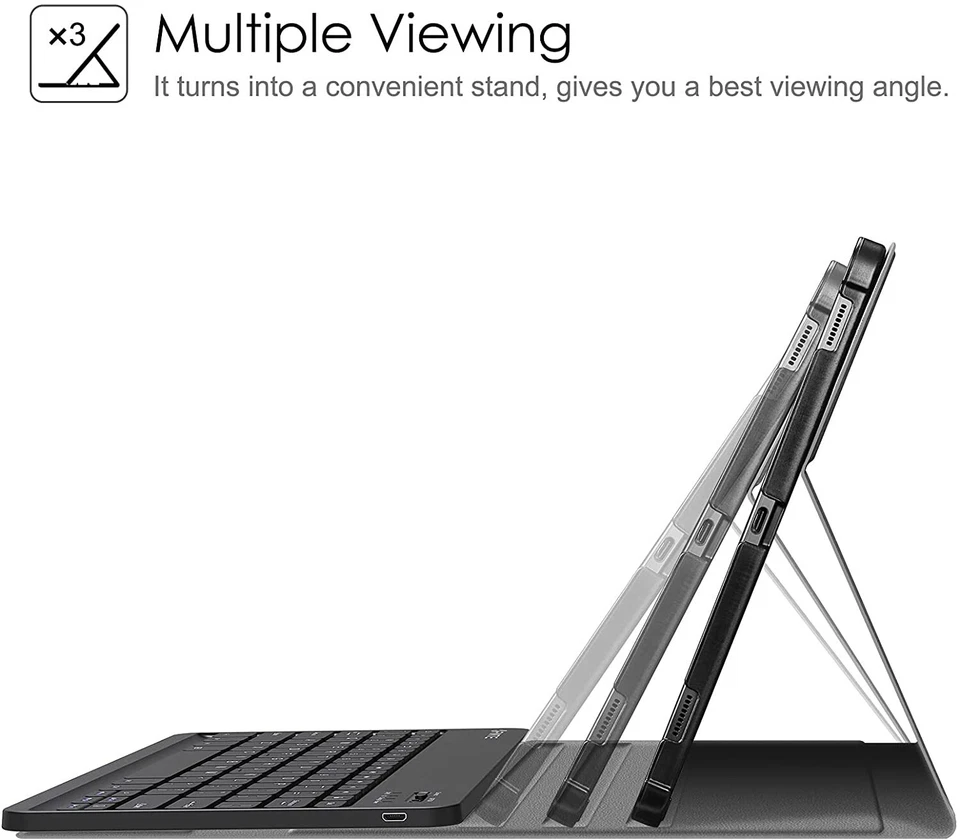 Funda Carcasa Teclado Bluetooth + Teclado Bluetooth Para Tablet Samsung Galaxy Tab Foto 4 de 4