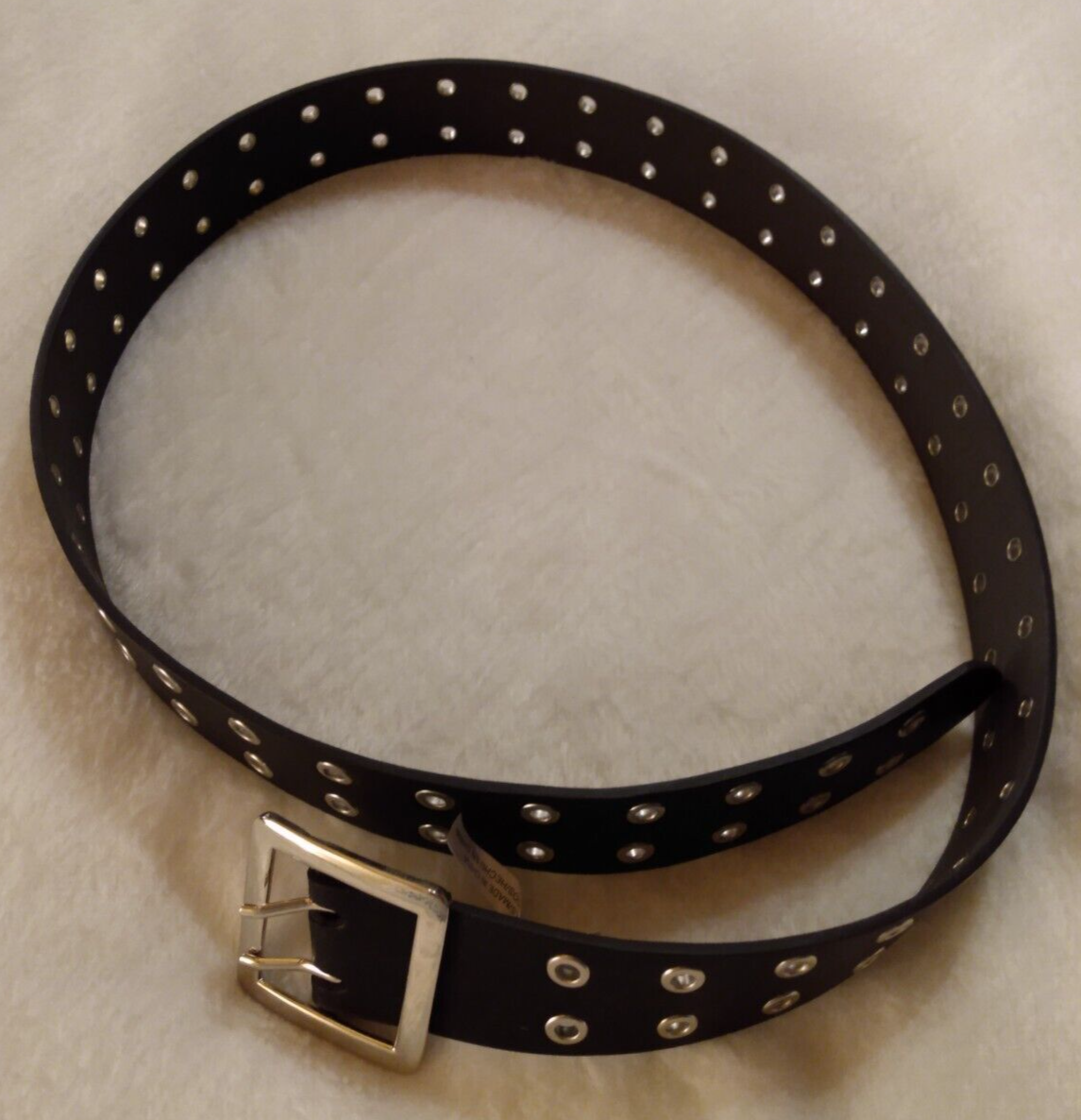 Target Women's Grunge Rocker Black Vegan Leather Double Grommet