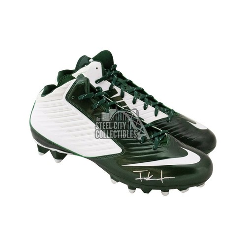 Botines de fútbol americano verdes autografiados por Frank Gore - Bajo certificado de | eBay