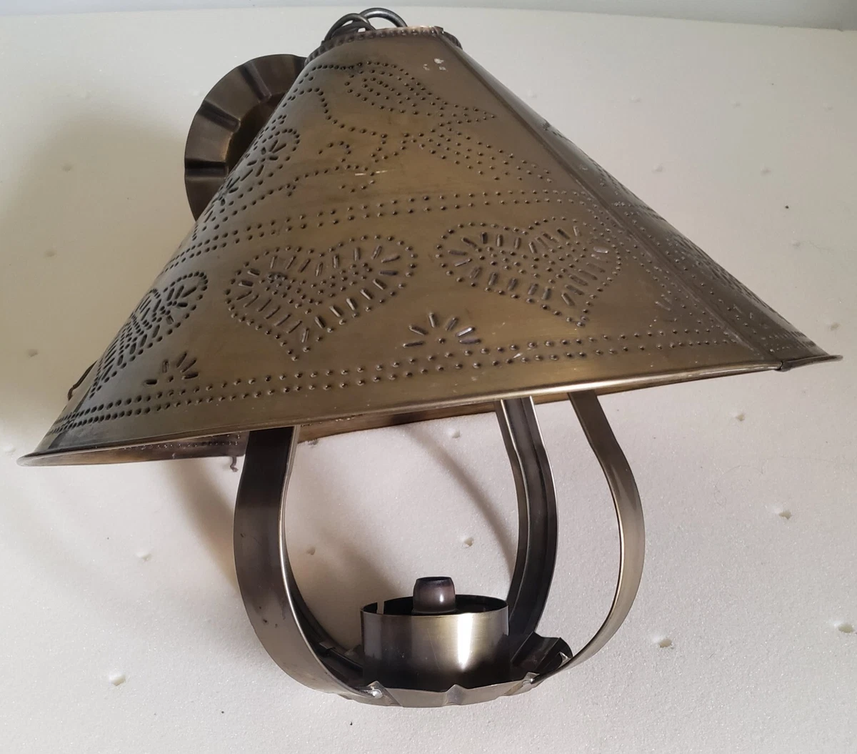 Irvin s Rustic Primitive Hanging Punched Brass Light Fixture Birds