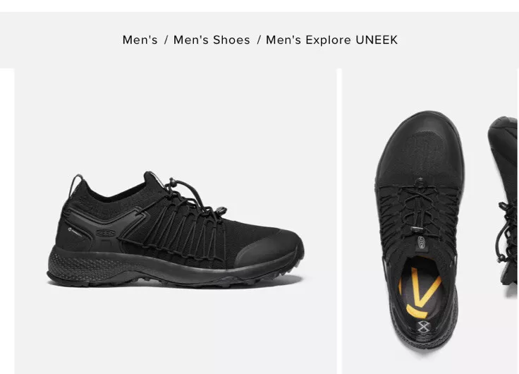 KEEN EXPLORE UNEEK Low Cut Sneakers Triple Black Black 11.5