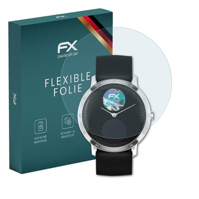 atFoliX 3x Folie für Withings Steel HR 40mm Schutzfolie klar&flexibel