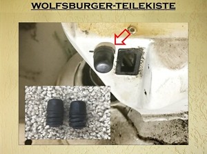 GOLF 1 CABRIO Rückenlehne Rücksitzbank Anschlagpuffer 30 x 22/12 VW 867827500A
