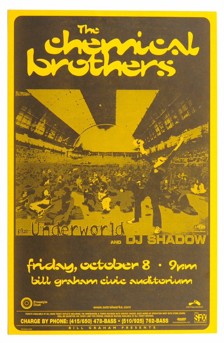 The Chemical Brothers Poster 1999 Oct 08 Bill Graham Civic The Chemical Brothers Poster 1999 Oct 08 Bill Graham Civic
