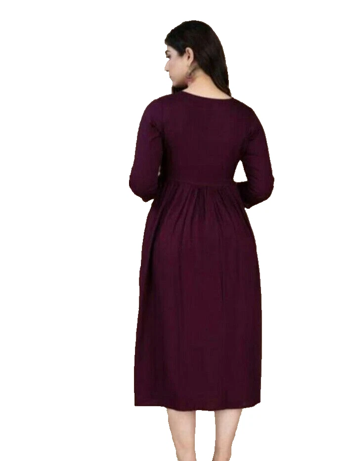 Nursing gown breast feeding maternity classic dress with zip & lace size  L - Image 3 of 3