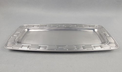 Longaberger Metallwaren rechteckige Platte gewebt Traditionen 1973 Aluminiumlegierung 13" - Bild 2 von 9