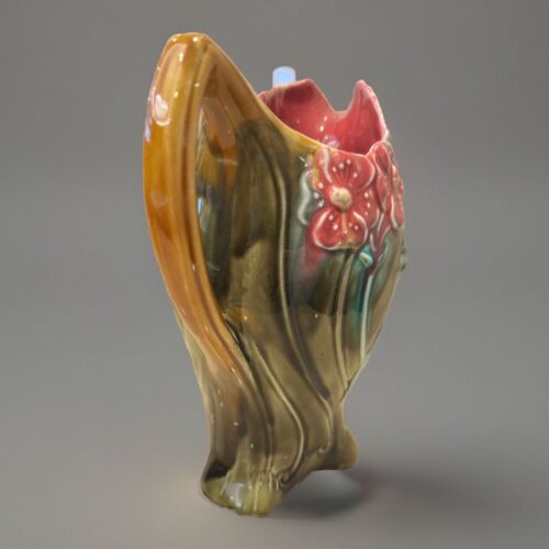 Majolica Red/Pink Flowers Pitcher Onnaing, circa 1900 ❤️❤️❤️ - Picture 4 of 7