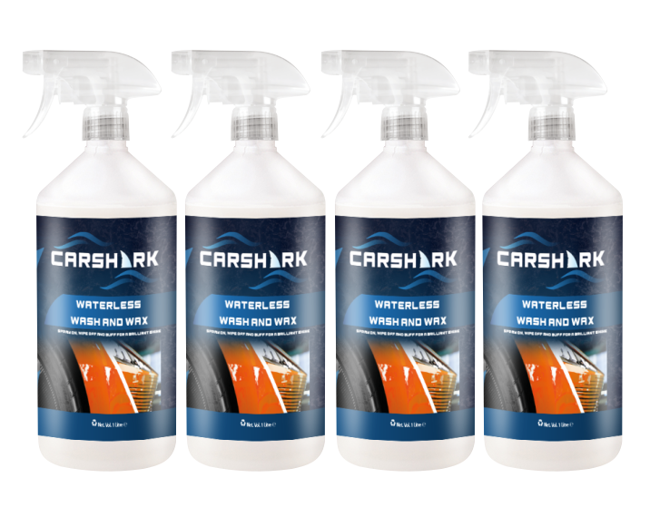 CARSHARK Waterless Wash and Wax 4 x 1L with 4 x trigger sprays with Carnauba Wax eBay