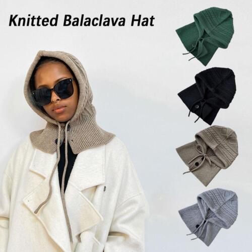 Winter Knitted Hat Gloves Set Warm Thicken Balaclava Cashmere Imitation GX P7Q1 - Afbeelding 1 van 22