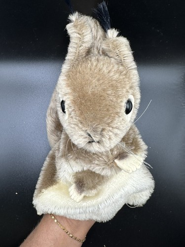 Vintage Steiff hand Puppet Hopsi the Squirrel 1962 Mohair - Picture 6 of 7