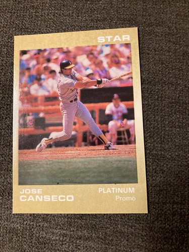 1988 Star Baseball Jose Canseco Platinum Promo, Error Promo, Ad Card & 11 Card Set
