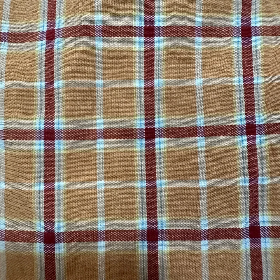 Brooks Brothers Shirt Mens Medium Orange Plaid Short Sleeve Button Down - Image 2 of 4
