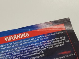 Jack Bros. Nintendo Virtual Boy Manual Only *creases