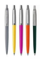 PARKER JOTTER BALLPOINT PEN GENUINE  - 5 PENS MAGENTA GREY ORANGE YELLOW GREEN
