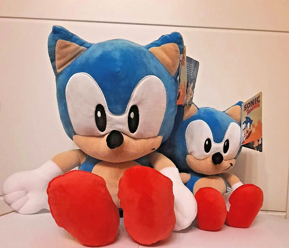 SEGA SONIC THE HEDGEHOG PLÜSCH 30 / 45 cm groß Stofftier Kuscheltier Figur Igel