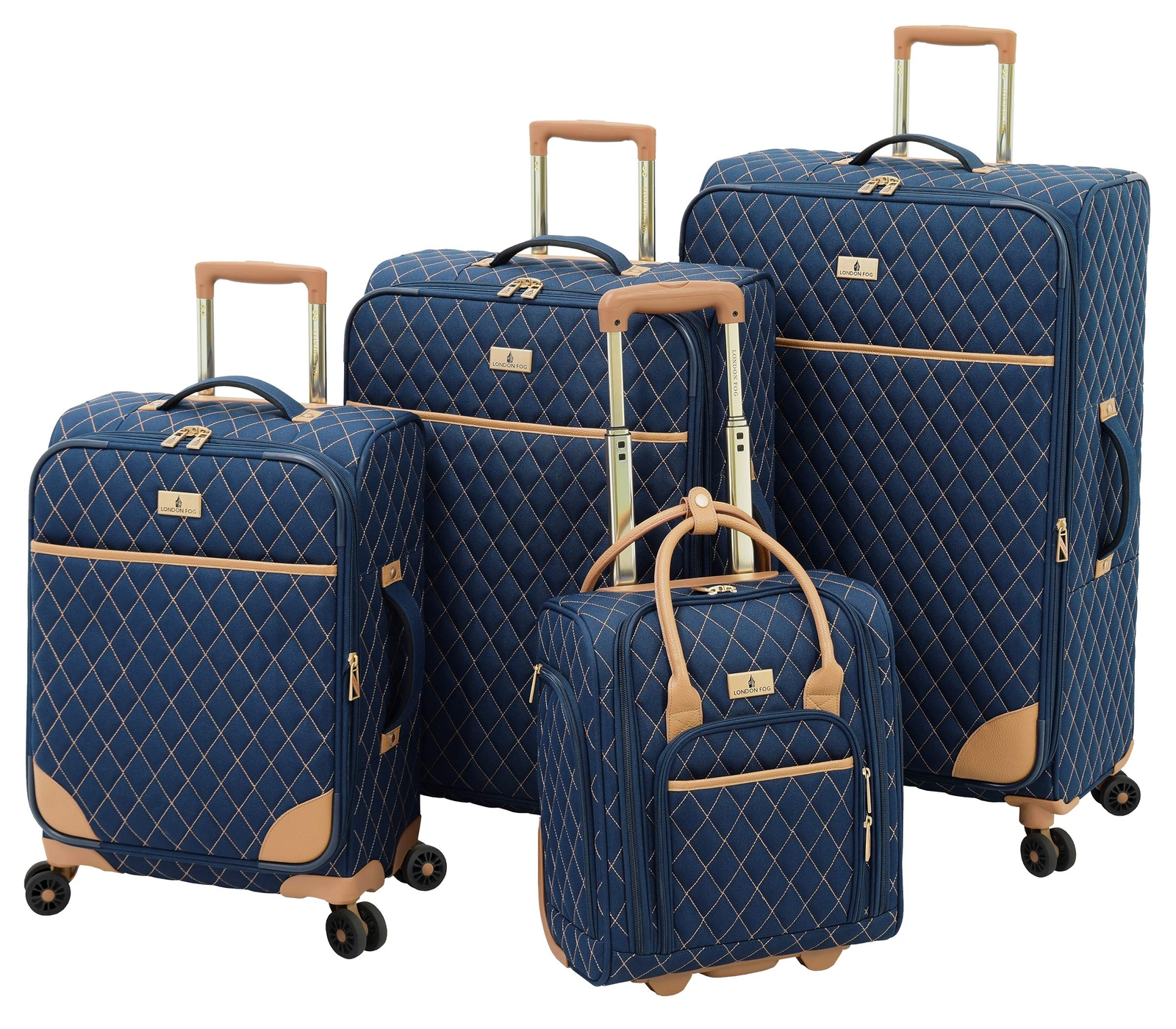 Queensbury With Lightweight, Expandable, Telescoping Handles, Navy, 4 Piece