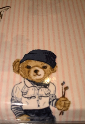 New 2024 Version Polo RL Female Polo Bear Sheet Set In Pink Oxford