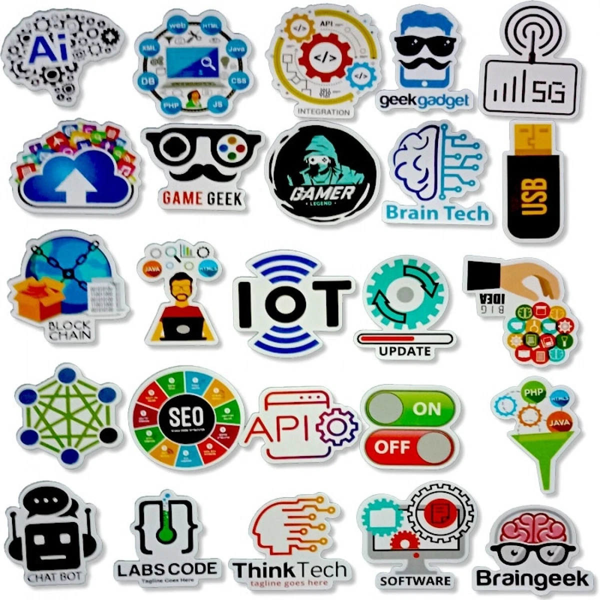 Retro Garden - Cute Geek Games Gift Accessories Sticker