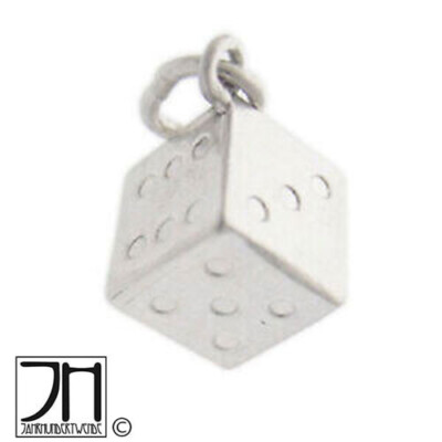 835er Silber Glücks Anhänger Würfel Silver lucky charms pendant dice