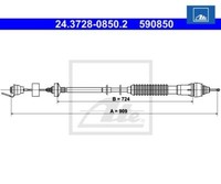 Seilzug, KupplungsbetäTigung Ate 24.3728-0850.2 FüR Peugeot