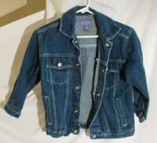 The Children's Place Girls size M 7-8 Denim Jacket Blue Jean Snap closure Coat