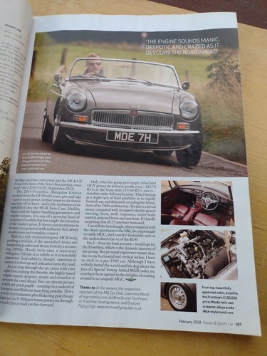 CLASSIC AND SPORTS CAR Magazine February 2018 Petrol Head Retro Collection MGB - Picture 23 of 24