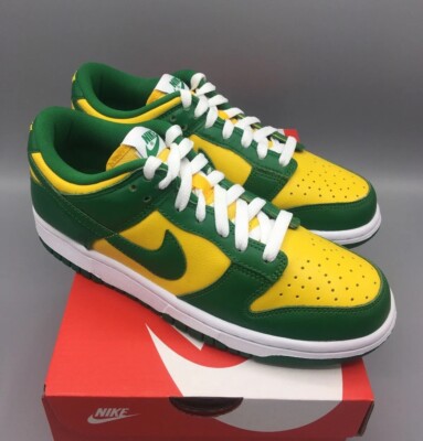 Nike Dunk Low SP Brazil Varsity Maze Pine Green EU 43 US 9,5 Gelb Grün Brasilien