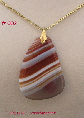 Streifenachat - Natur,  Made in Germany,   OPDIGO - 