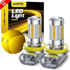 Auxito H11 H8 Led Fog Light Drl Bulbs 3000k Golden Yellow Super Bright 36000lm