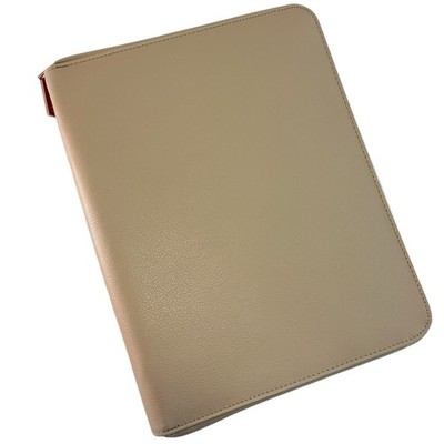 Kikki.K Leather Compendium LATTE, Zip Padfolio, Portfolio Large A4 - 12 x 9.5